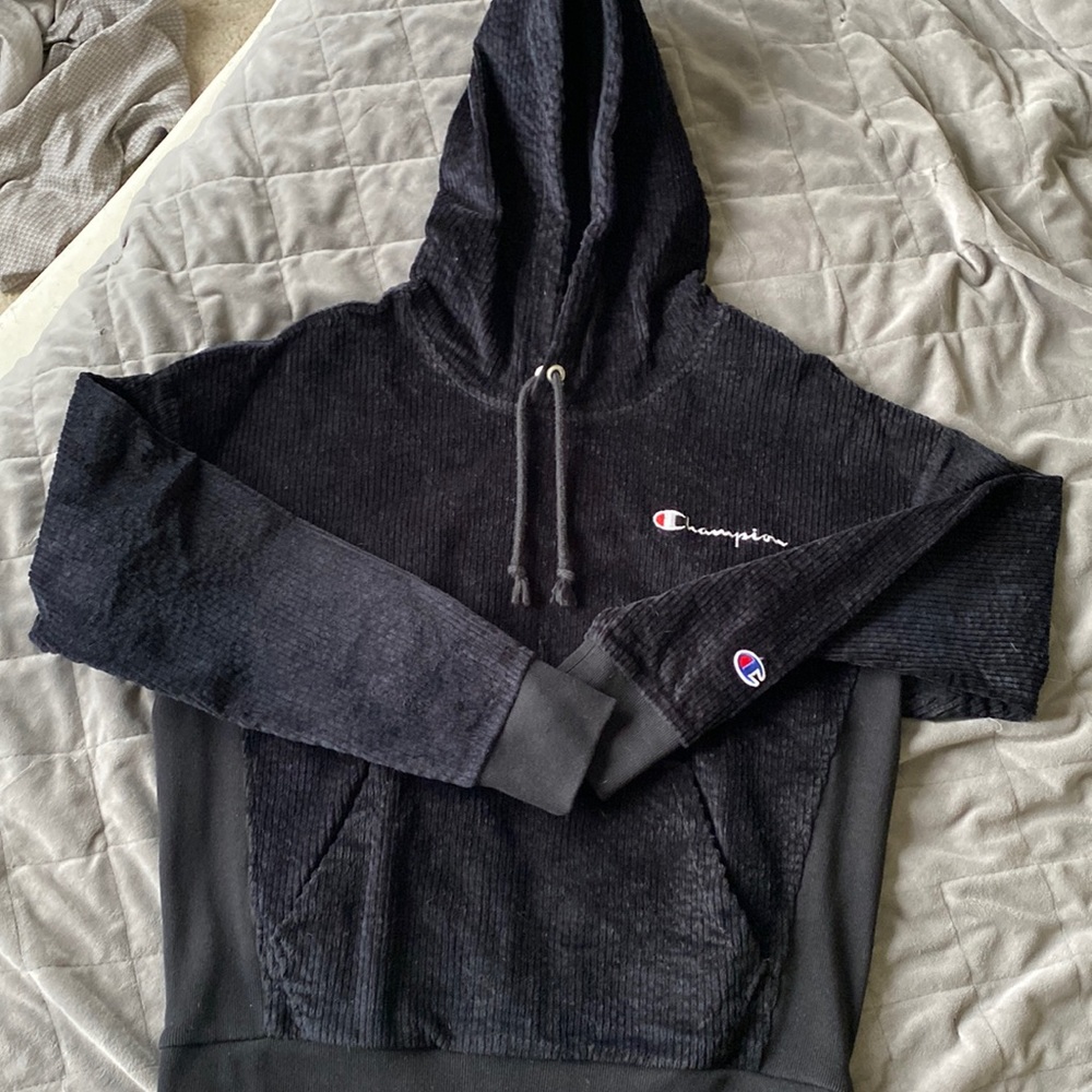 Champion corduroy ribbed hoodie medium (sold by Urban Outfitter)